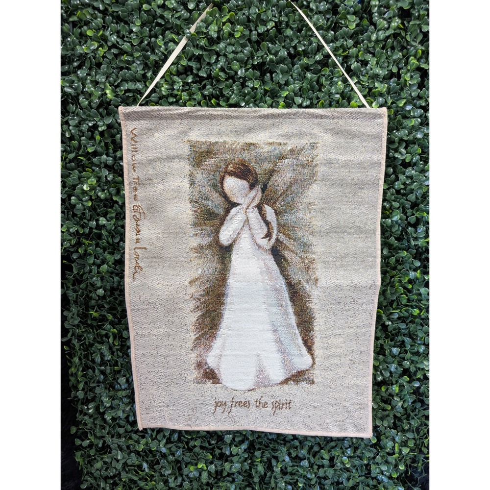 Willow Tree Angel of Joy Woven Tapestry‎ Bannerette Wall Hanging 13x18 SP3038
